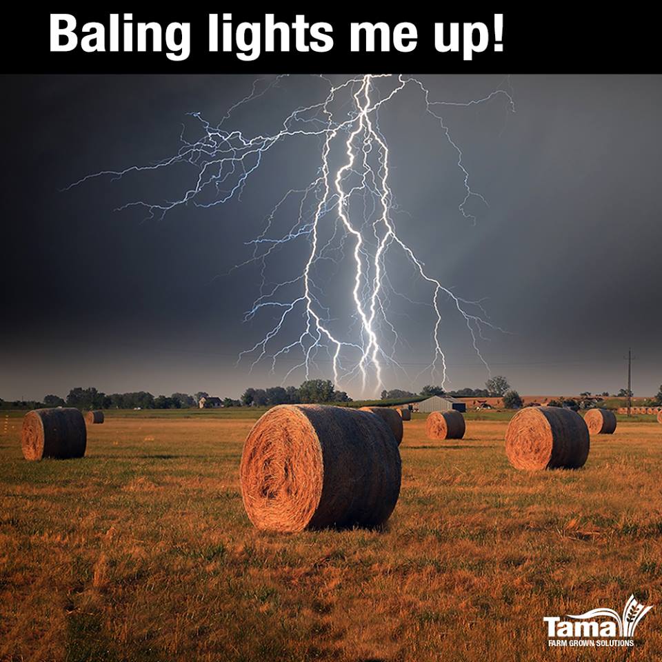 Baling lights me up!