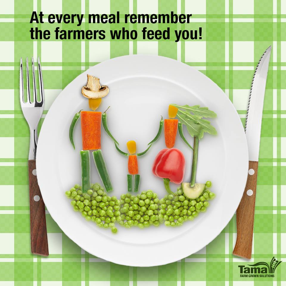 At every meal remember the farmers who feed you!