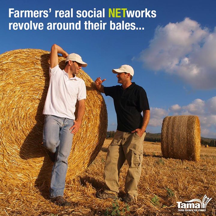 Farmers' real social NETworks revolve around their bales...