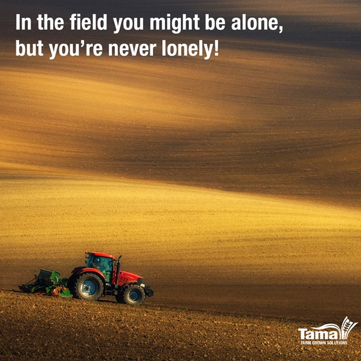 In the field you might be alone, but you're never lonely!