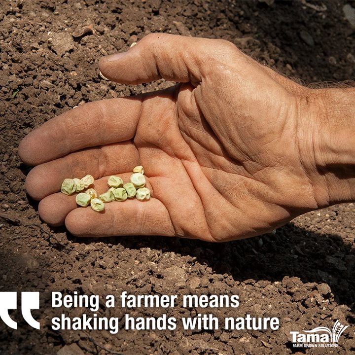 Being a farmer means shaking hands with nature