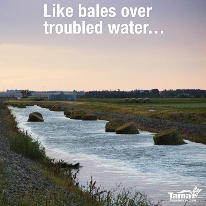Like bales over troubled water