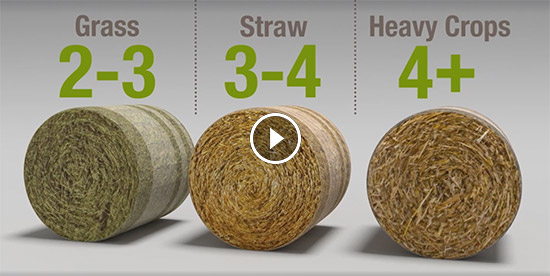 how much netwrap to apply to a round bale