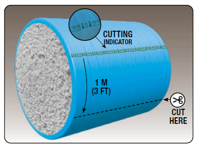 Tama cut indicator on Blue wrap